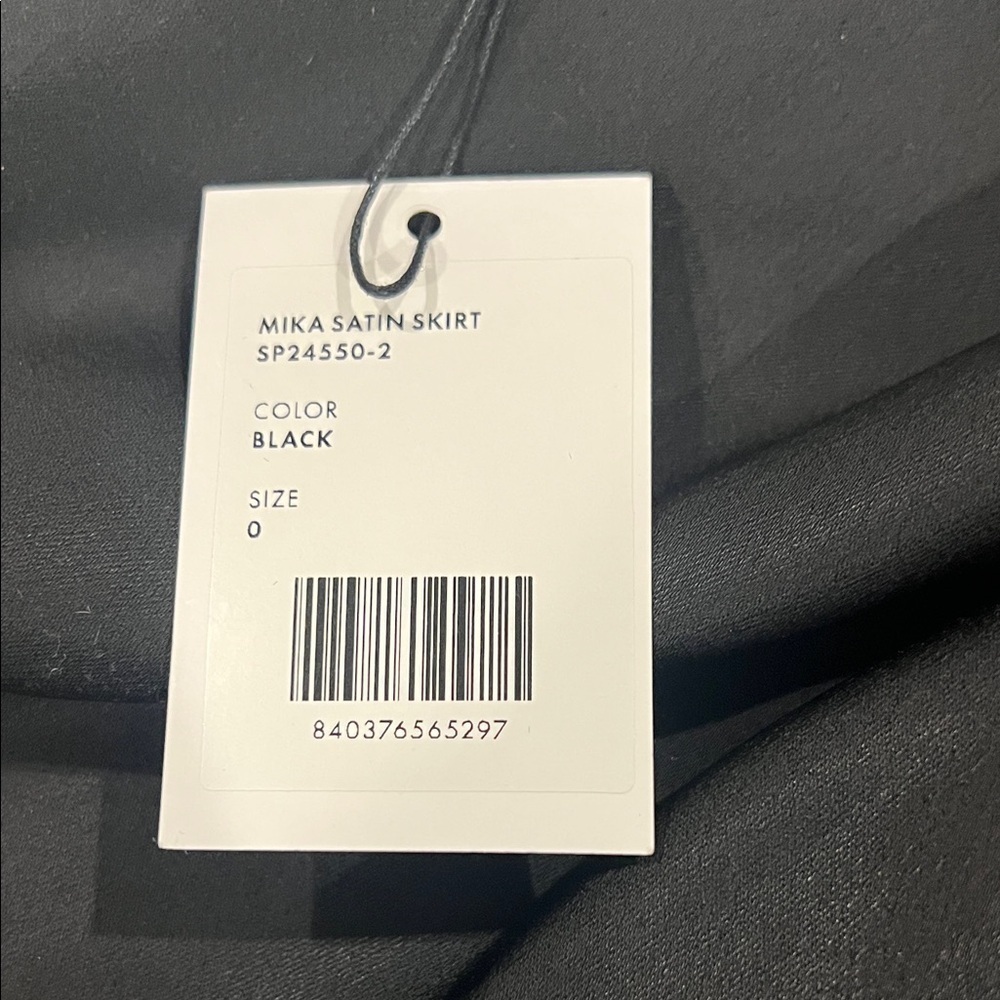 NWT Generation Love Mika Black Satin Skirt Size 0 - Picture 6 of 12